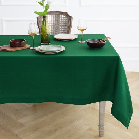Linen Table Throw - Fete, 52" x 52" Inch
