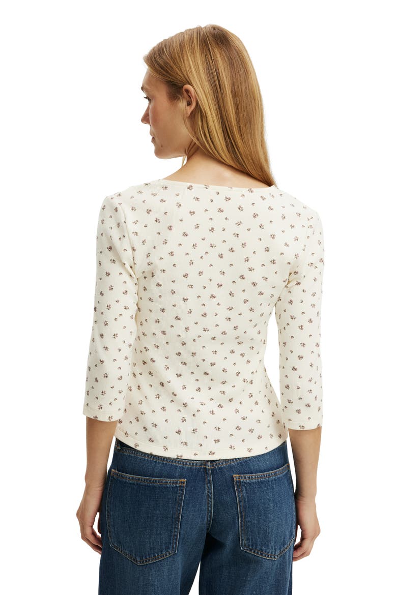 Women's Eva Lace 3/4 Top, Alternate, color, Zara Ditsy Pink