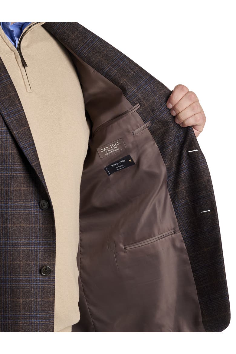 Big & Tall Plaid Sport Coat, Alternate, color, BROWN