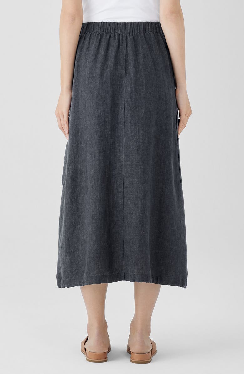 Eileen Fisher Organic Linen Cargo Skirt, Alternate, color, 