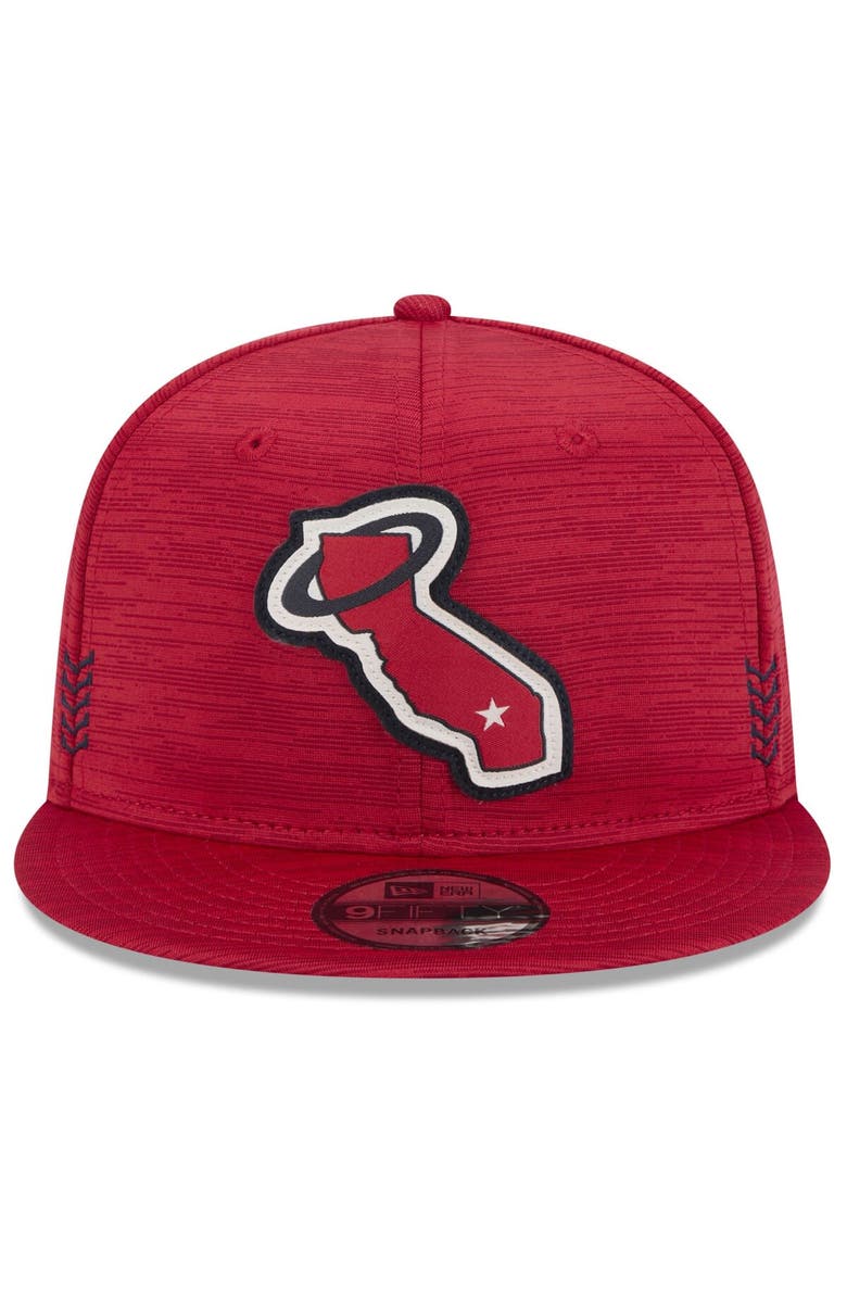 New Era Men's New Era Red Los Angeles Angels 2024 Clubhouse 9FIFTY Snapback Hat, Alternate, color,