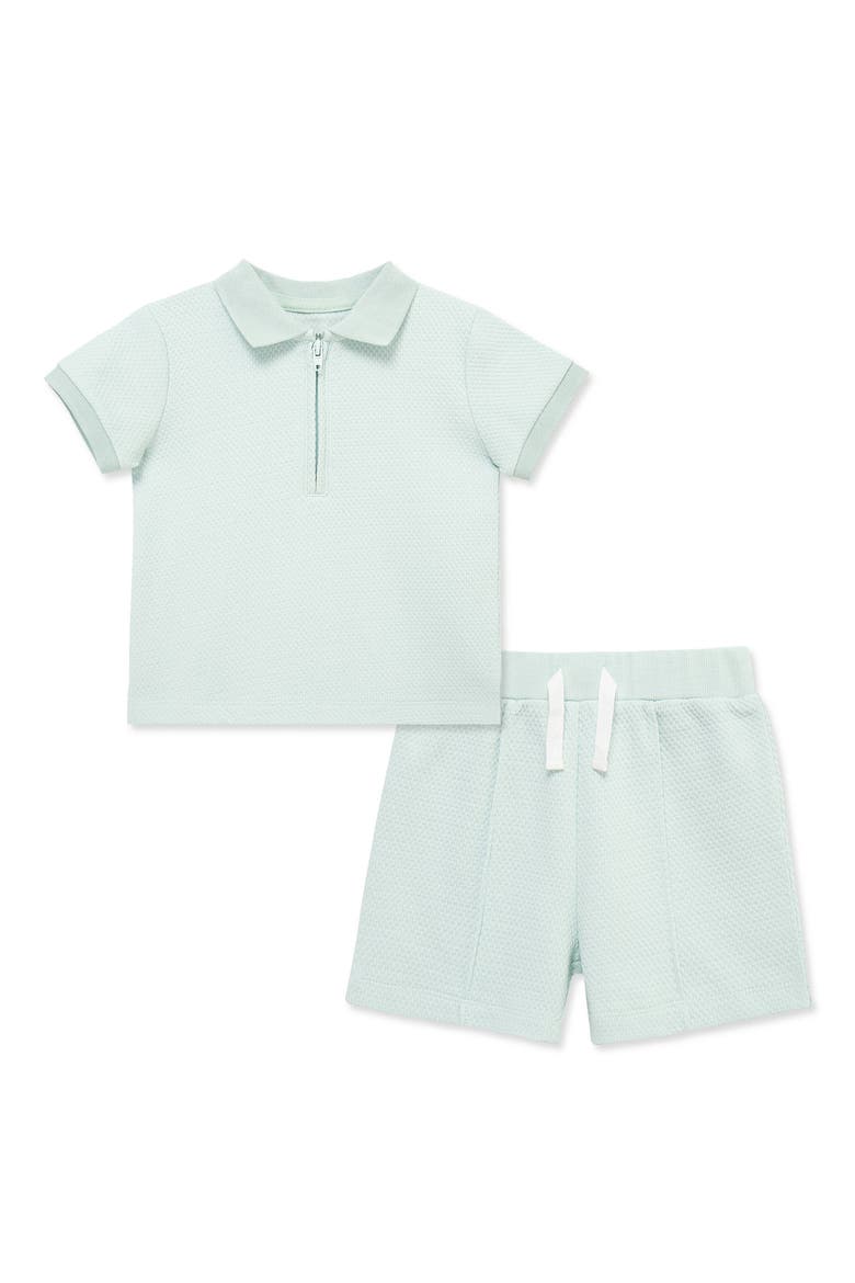 Kids' Organic Cotton Polo & Shorts Set, Main, color, GREEN
