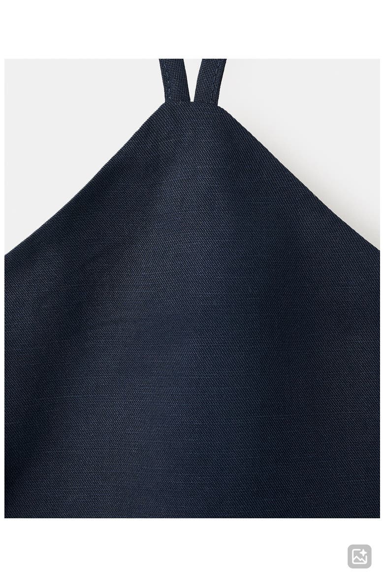 Tie Neck Crop Halter Top, Alternate, color, NAVY