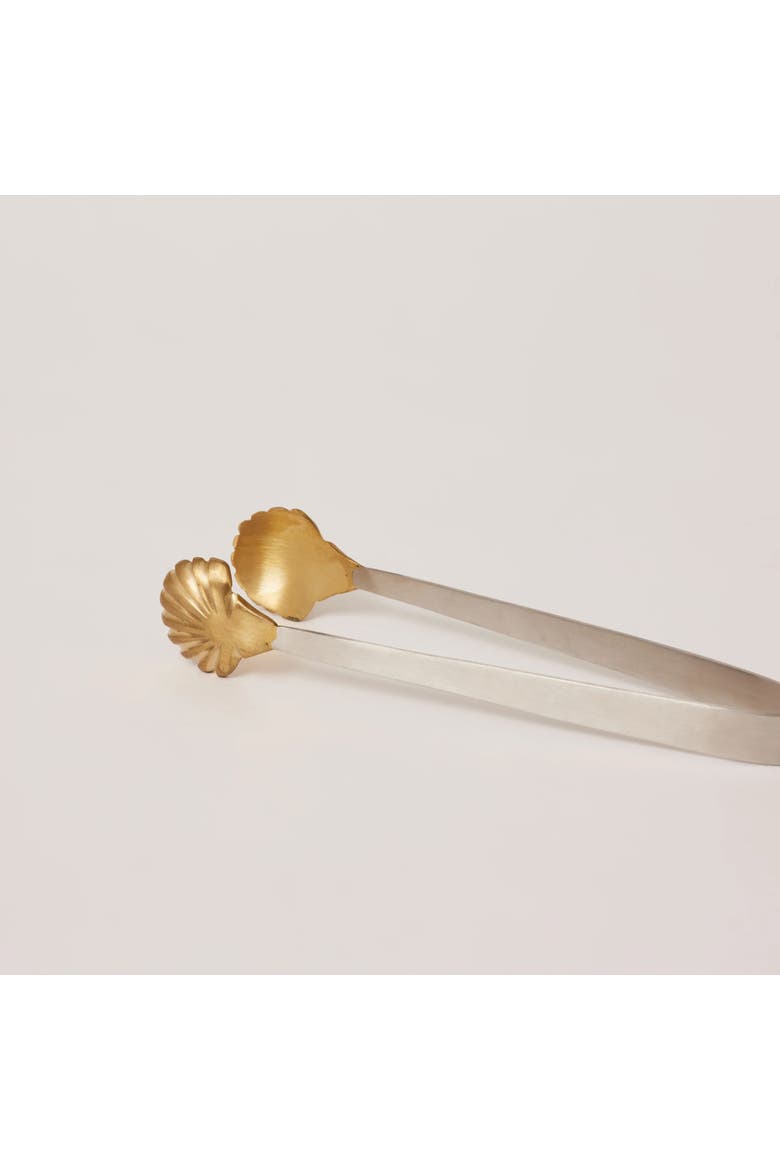 Seashell Tongs, Alternate, color, Brass