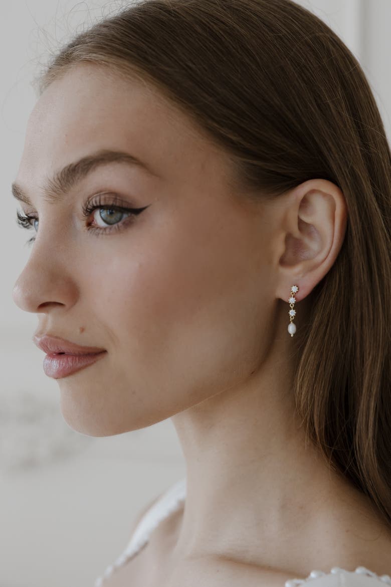 Claudette Drop Earrings, Alternate, color, Metallic Silver