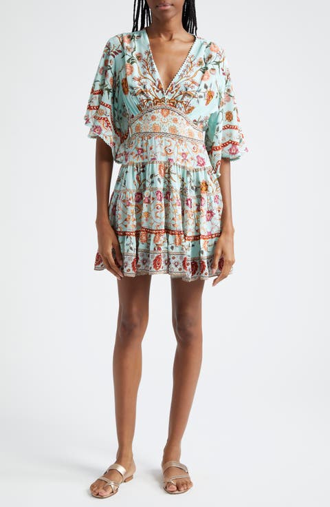 Weaving Worlds Floral Silk Dress