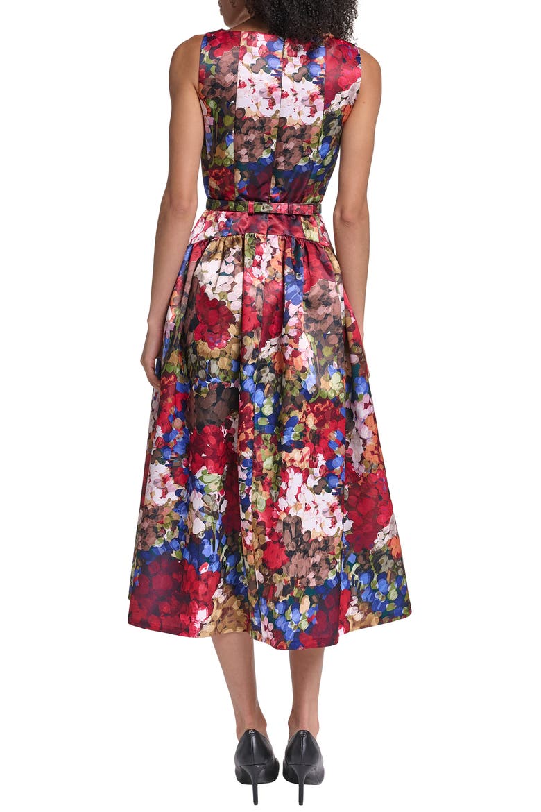 Print Drop Waist Sleeveless Midi Dress, Alternate, color, PORT VINE MULTI