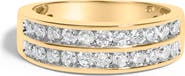 Haus of Brilliance 10K Yellow Gold Two-Row 1.0 Cttw Diamond Band Ring