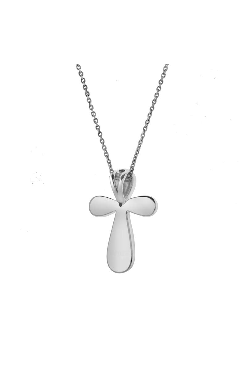 LuvMyJewelry Rosina Sterling Silver 0.01 Ct Diamond Cross Pendant, Alternate, color, 925 Sterling Silver