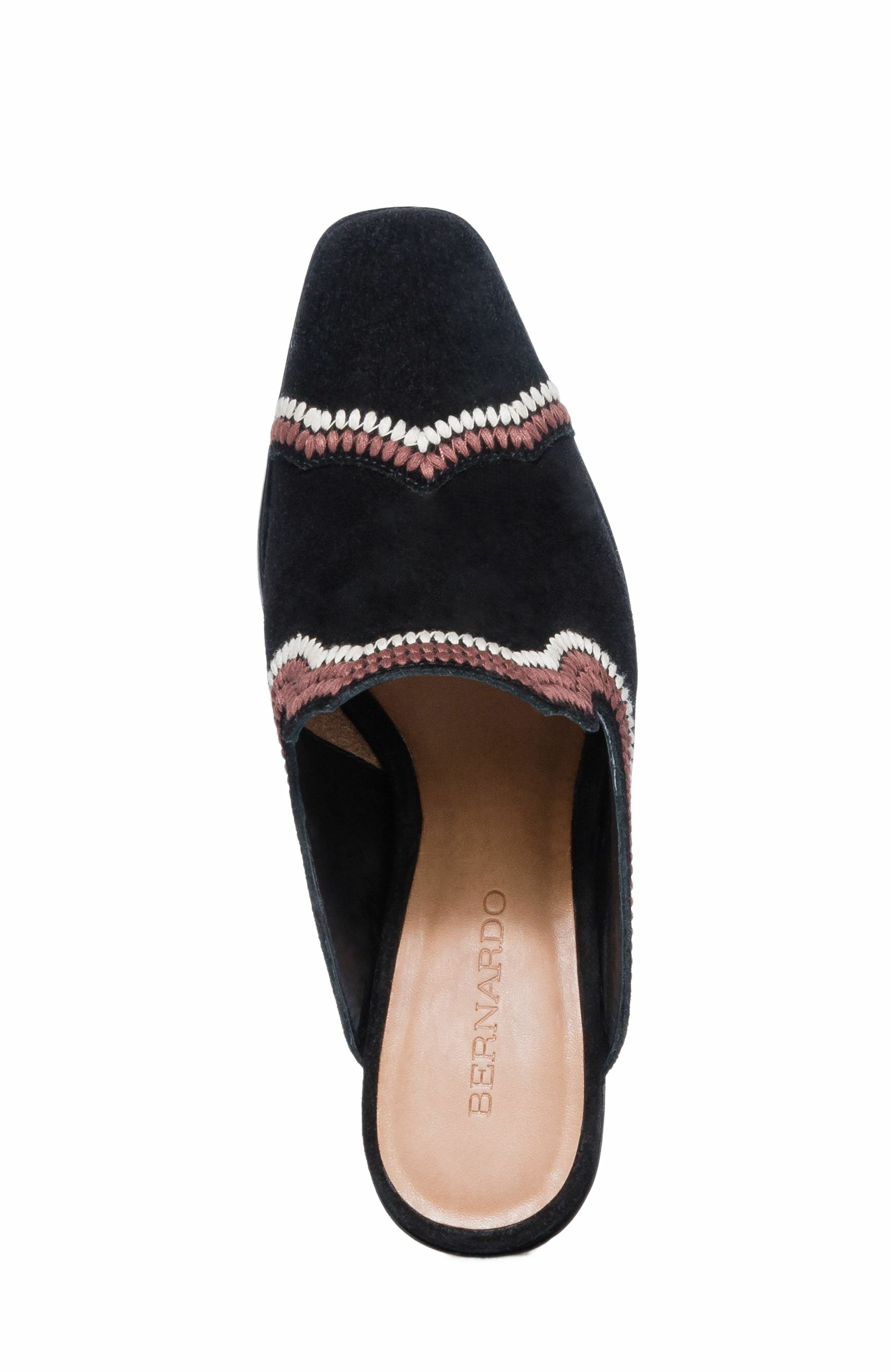Bernardo Footwear Brooklyn Embroidered Mule, Alternate, color, 