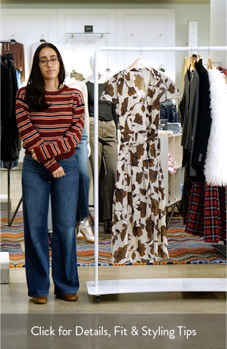 Taylor Floral Cotton Wrap Front Dress, sales video thumbnail