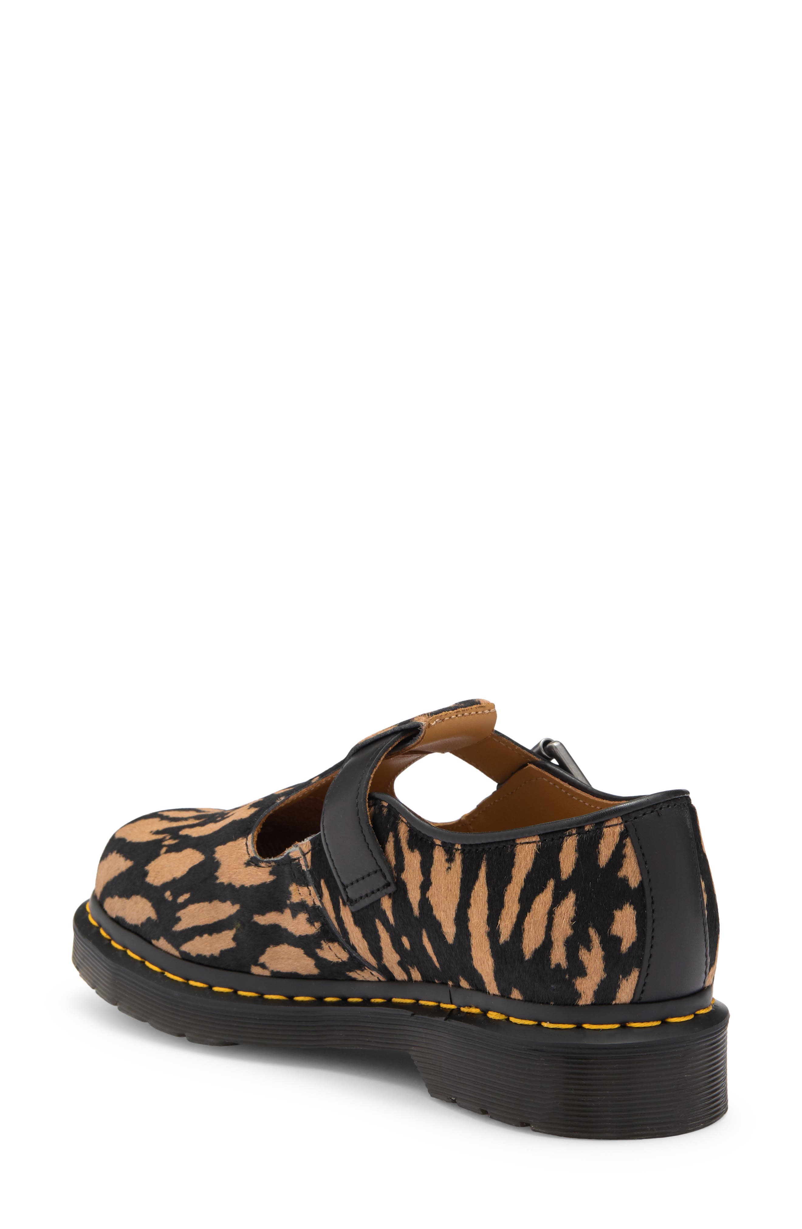 Dr. Martens Genuine Calf Hair T-Bar Shoe, Alternate, color, 