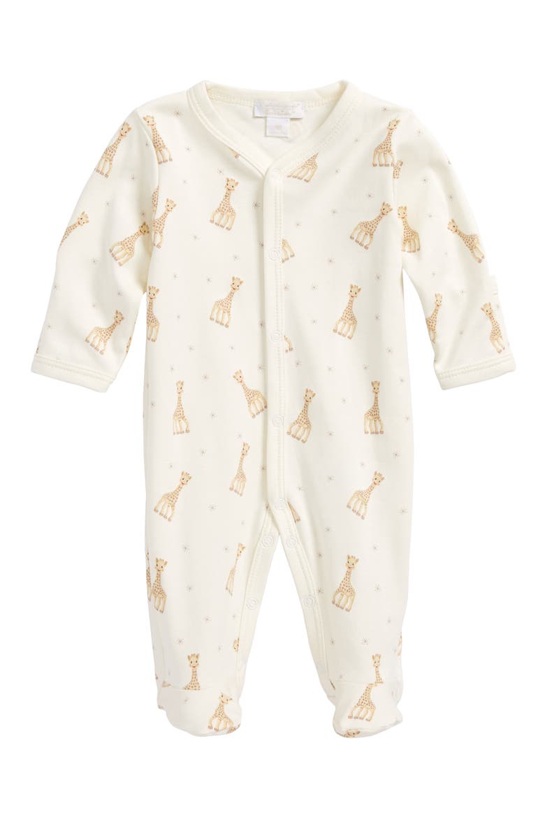x Sophie la Girafe Print Footie, Main, color, ECRU
