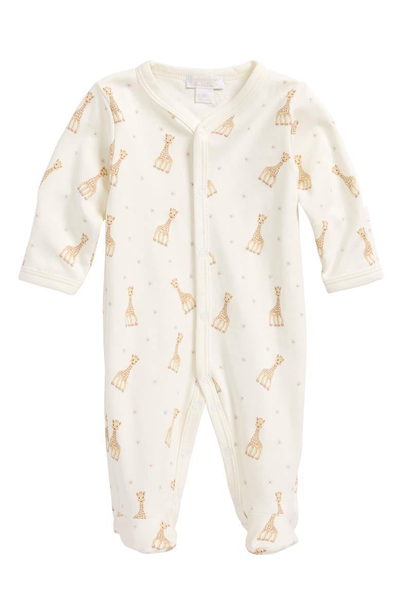 Kissy Kissy x Sophie la Girafe Print Footie, Main, color, Ecru