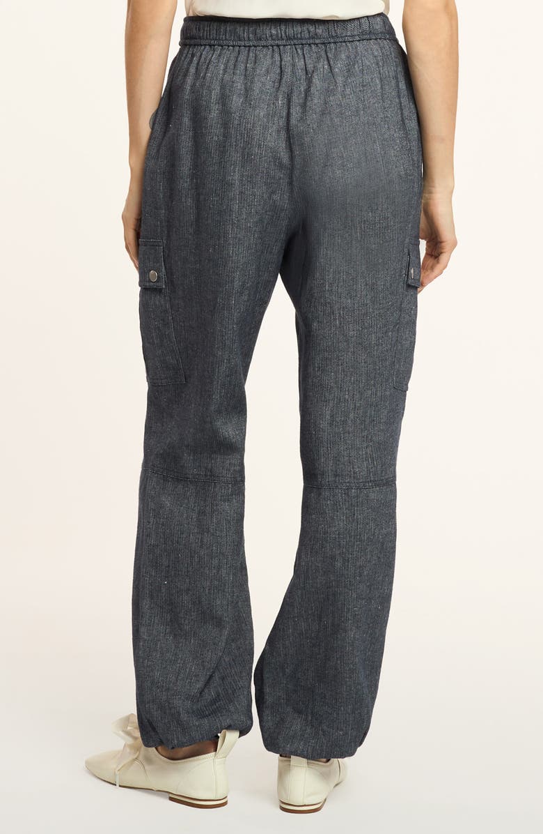 Cinq à Sept Crislin Linen & Cotton Cargo Jogger, Alternate, color, Navy/ Ivory