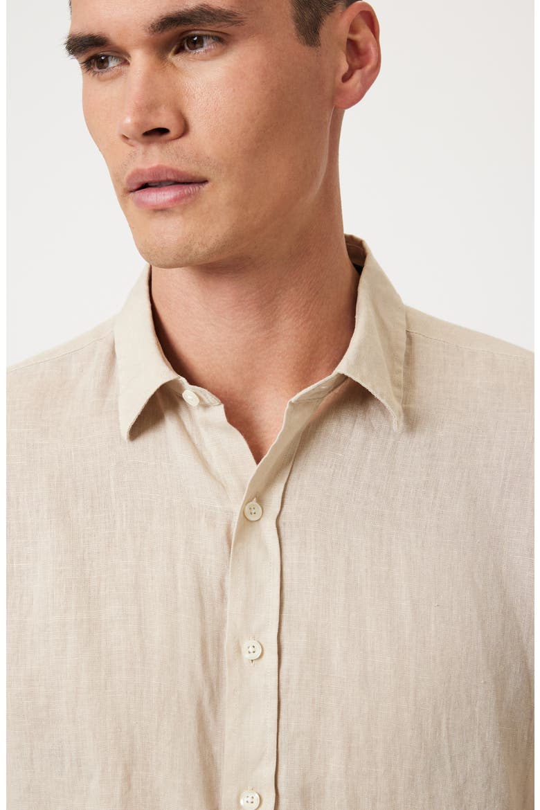 Long Sleeve Linen Button-Up Shirt, Alternate, color, FEATHER GRAY