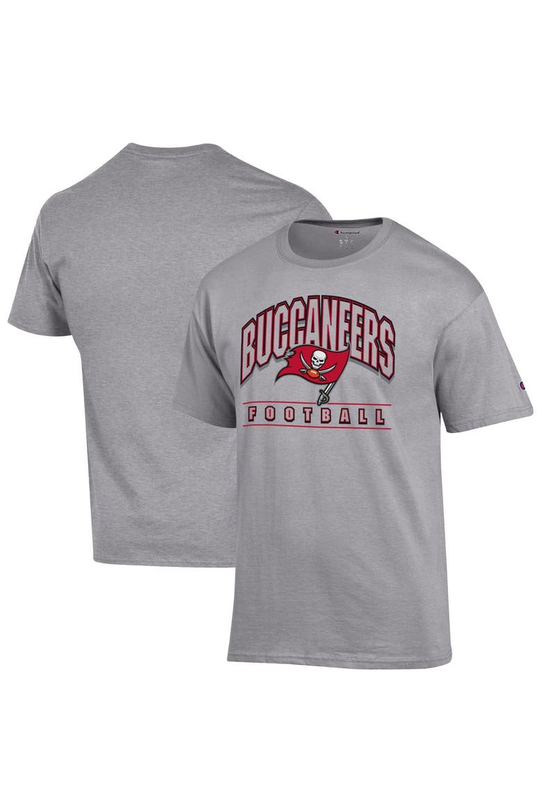 Men's Champion  Heather Gray Tampa Bay Buccaneers Football T-Shirt, Main, color, Heather Gray