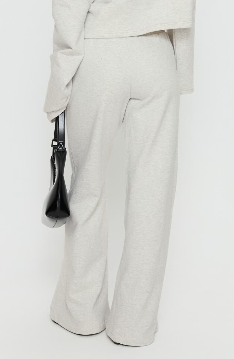 Princess Polly Peaks Wide Leg Sweatpants, Alternate, color, Snow Marle