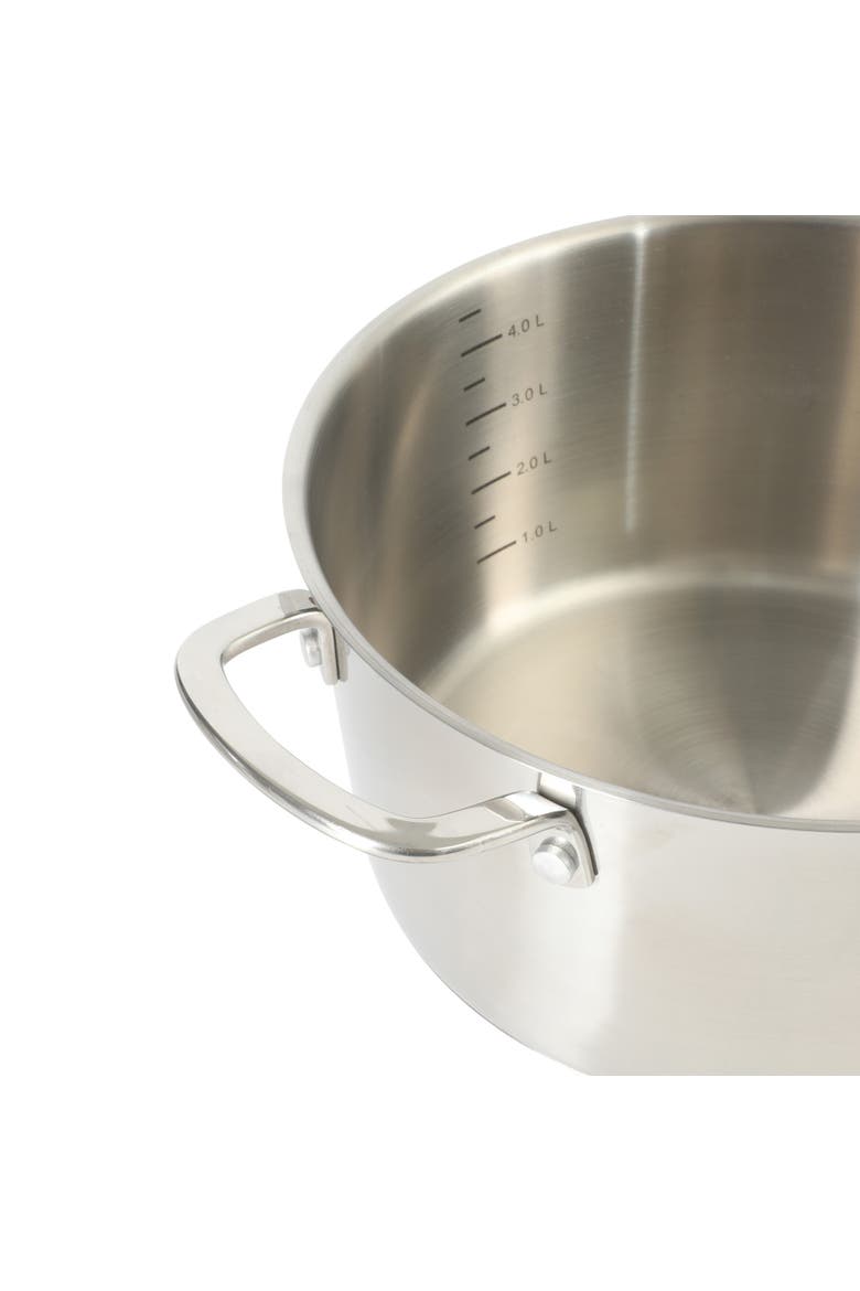 3-Piece 5.3-Quart Stainless Steel Dutch Oven with Steamer Insert & Glass Lid, Alternate, color, Stainless Steel