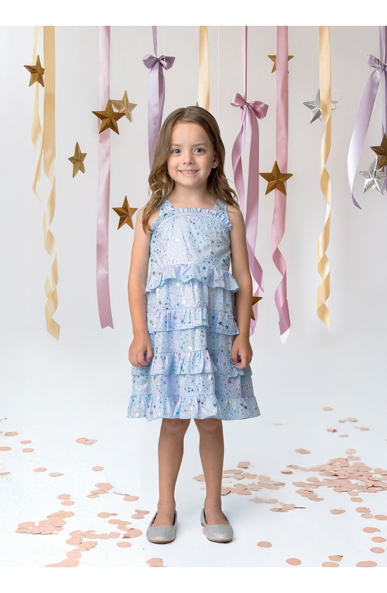 Isobella & Chloe Starry Glitters Tank Dress, Alternate, color, Blue