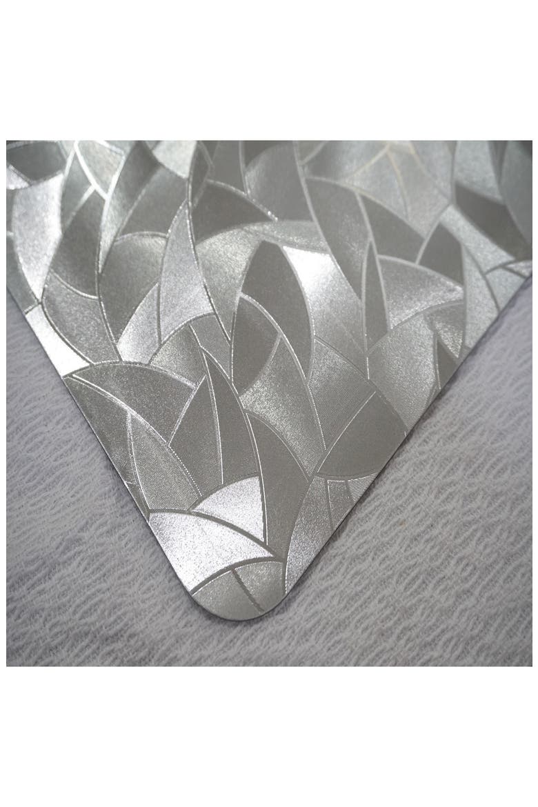 Mirror Print Set of 4 Placemats, Alternate, color, SILVER