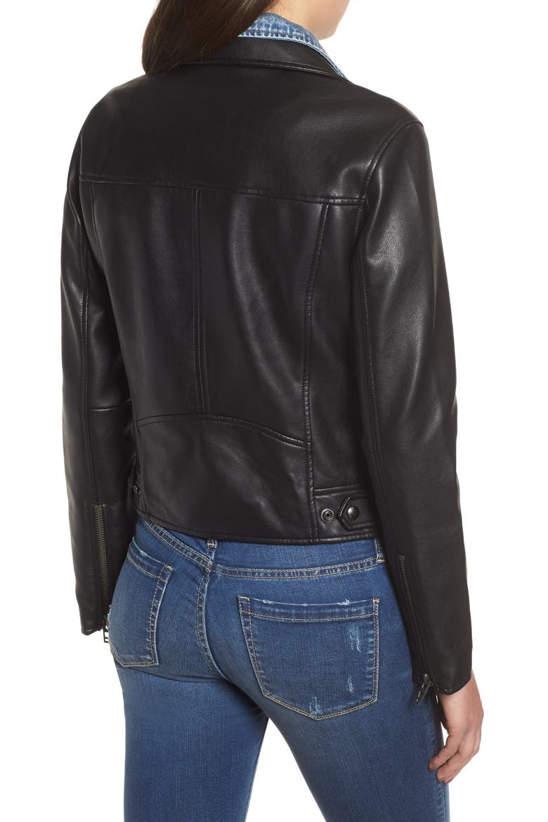 The Cool Kid Faux Leather Moto Jacket, Alternate, color, THE COOL KID