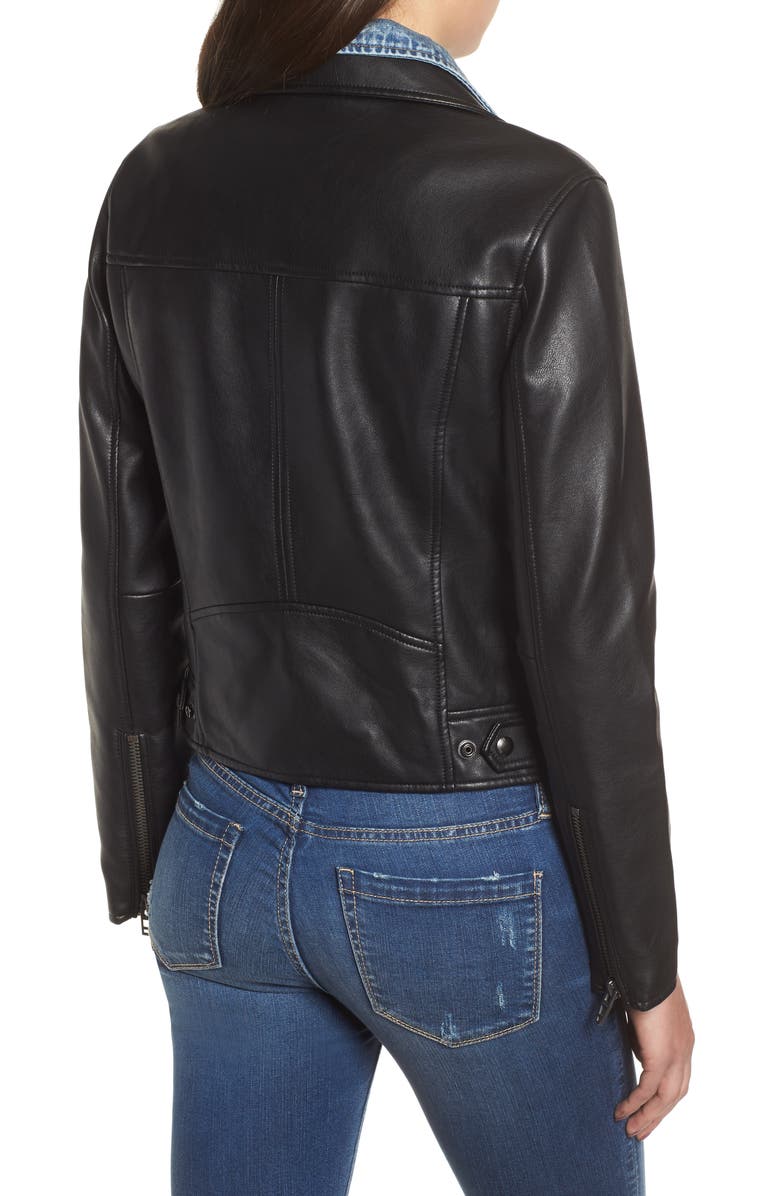 BLANKNYC The Cool Kid Faux Leather Moto Jacket, Alternate, color, 