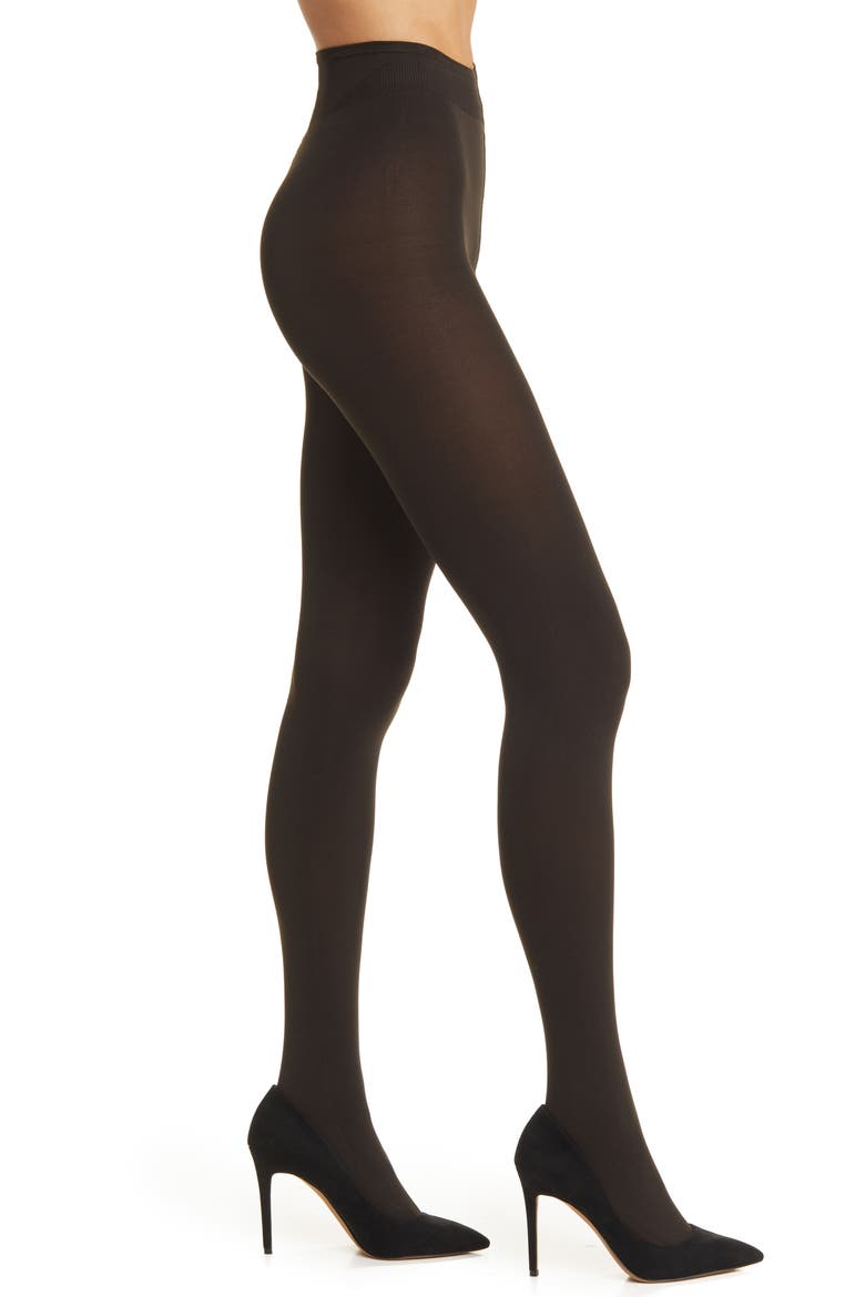 All Colors 120 Opaque Tights, Main, color, BROWN