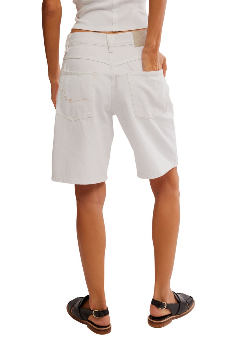 Montana High Waist Denim Walking Shorts, Alternate, color, SNOWFALL