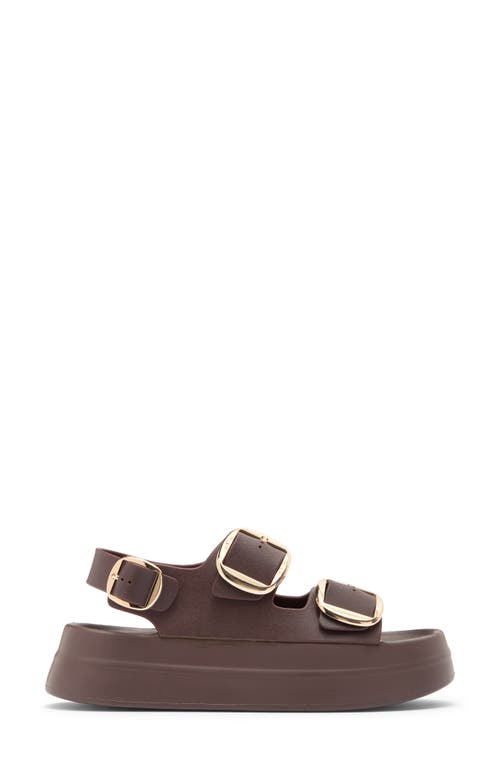 Jeffrey Campbell Blithe Platform Sandal In Brown Gold