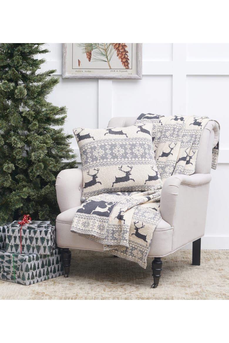 Deer Throws, Alternate, color, Grey