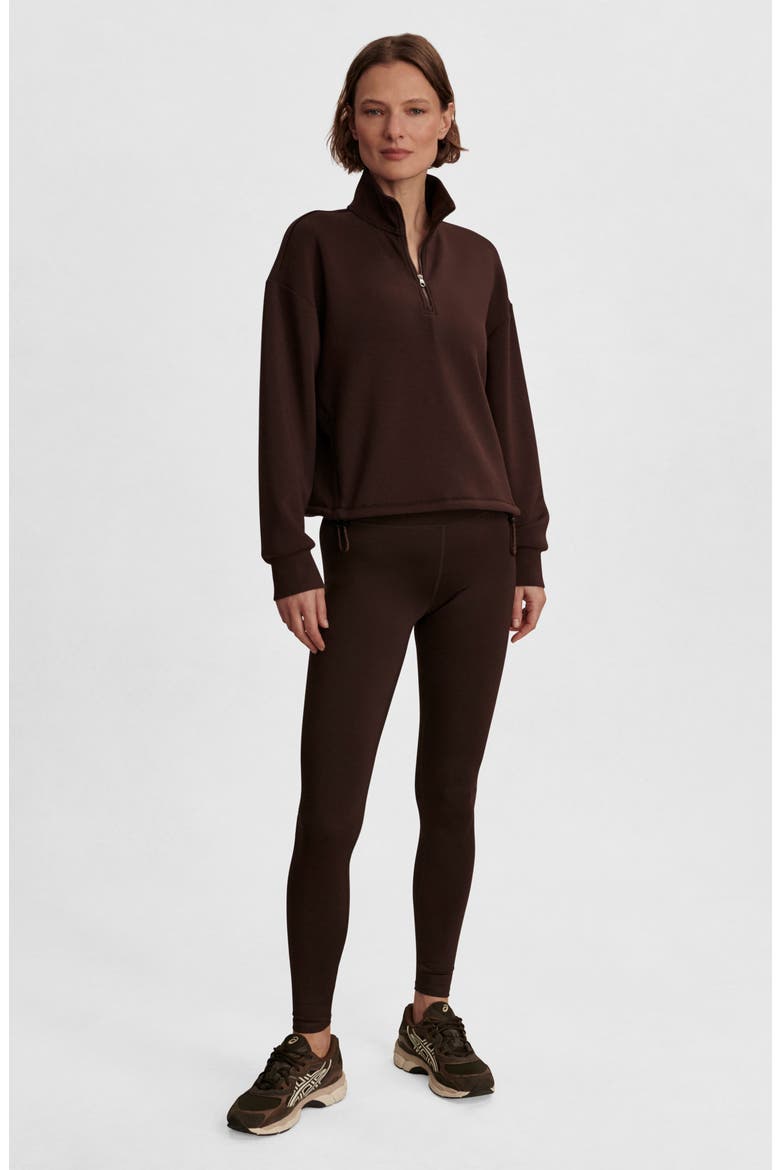 Sian Spacer Half Zip Pullover, Alternate, color, COFFEE BEAN