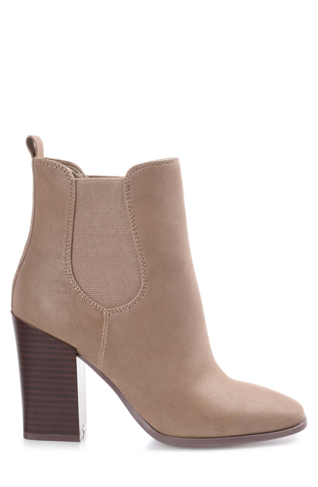 Journee Collection Maxxie Vegan Leather Chelsea Bootie, Alternate, color, Taupe