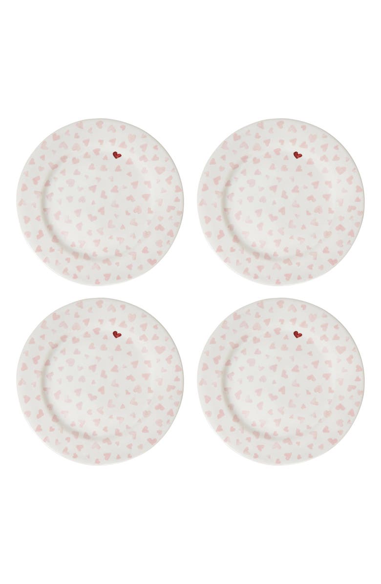 Juliska Love You More Set of 4 Dessert/Salad Plates, Main, color,