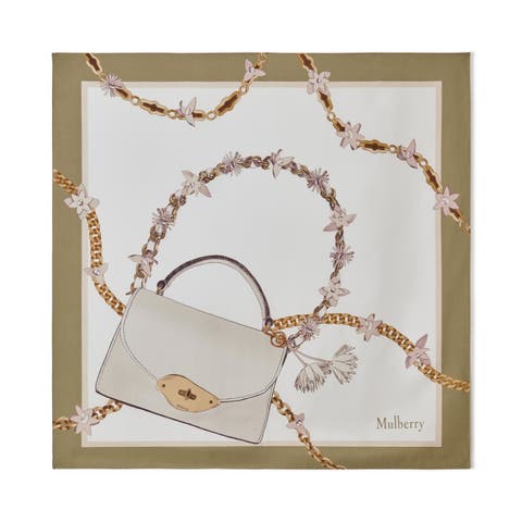 Silk Lana Bag & Chains Square Scarf