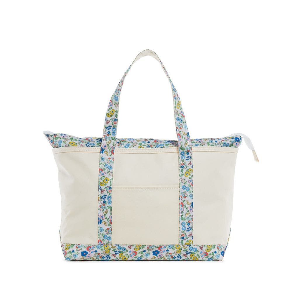 TRVL Design Posies Floral Coated Canvas Midi Tote, Main, color, Multi
