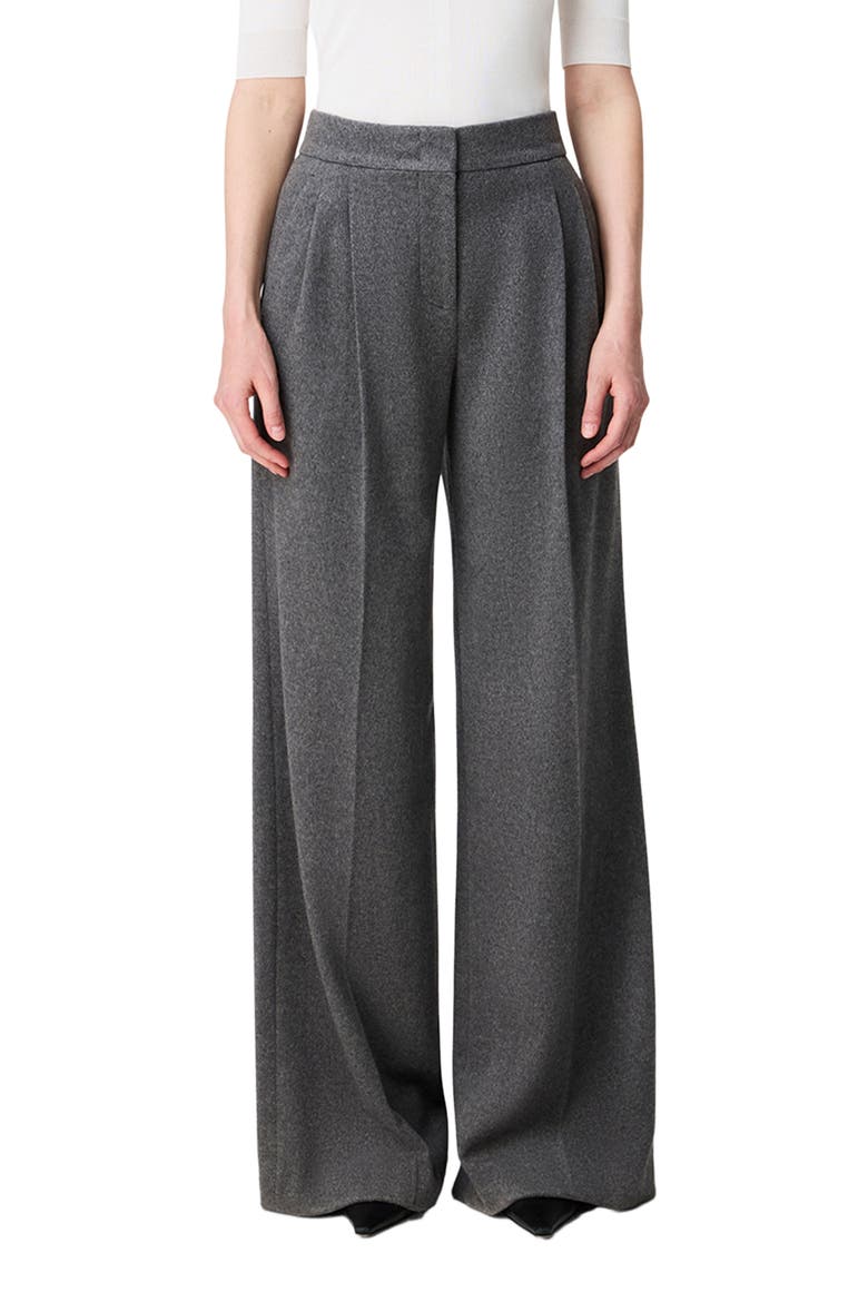 Pleated Trouser, Main, color, Medium Melange Grey