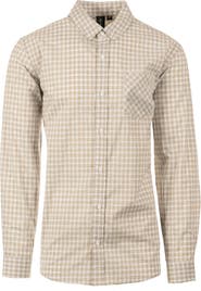 BURNSIDE Plaid Stretch Poplin Button-Down Shirt