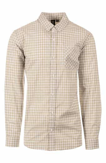 BURNSIDE Plaid Stretch Poplin Button-Down Shirt