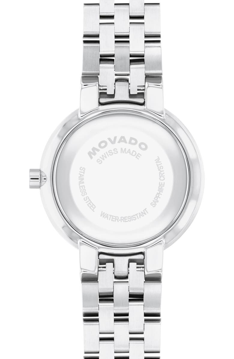 Movado Museum Classic Lab Grown Diamond Bracelet Watch, 29.5mm, Alternate, color, Blue