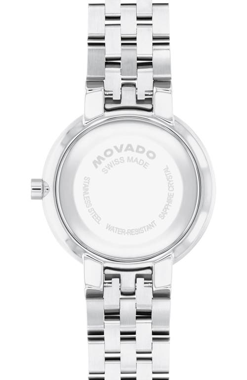Movado Women's Museum Classic Lab Grown Diamond Swiss Quartz Stainless-steel Watch, 29.5mm In Blue
