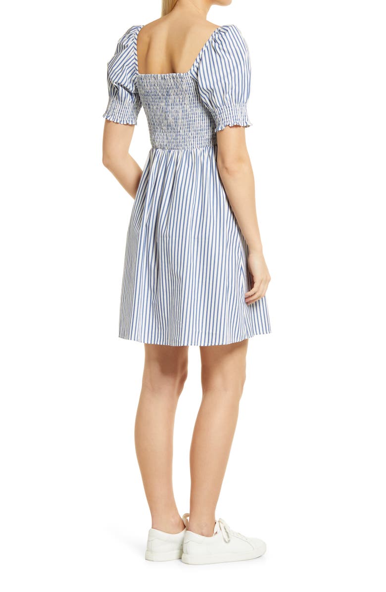 Draper James Smocked Stripe Dress, Alternate, color,