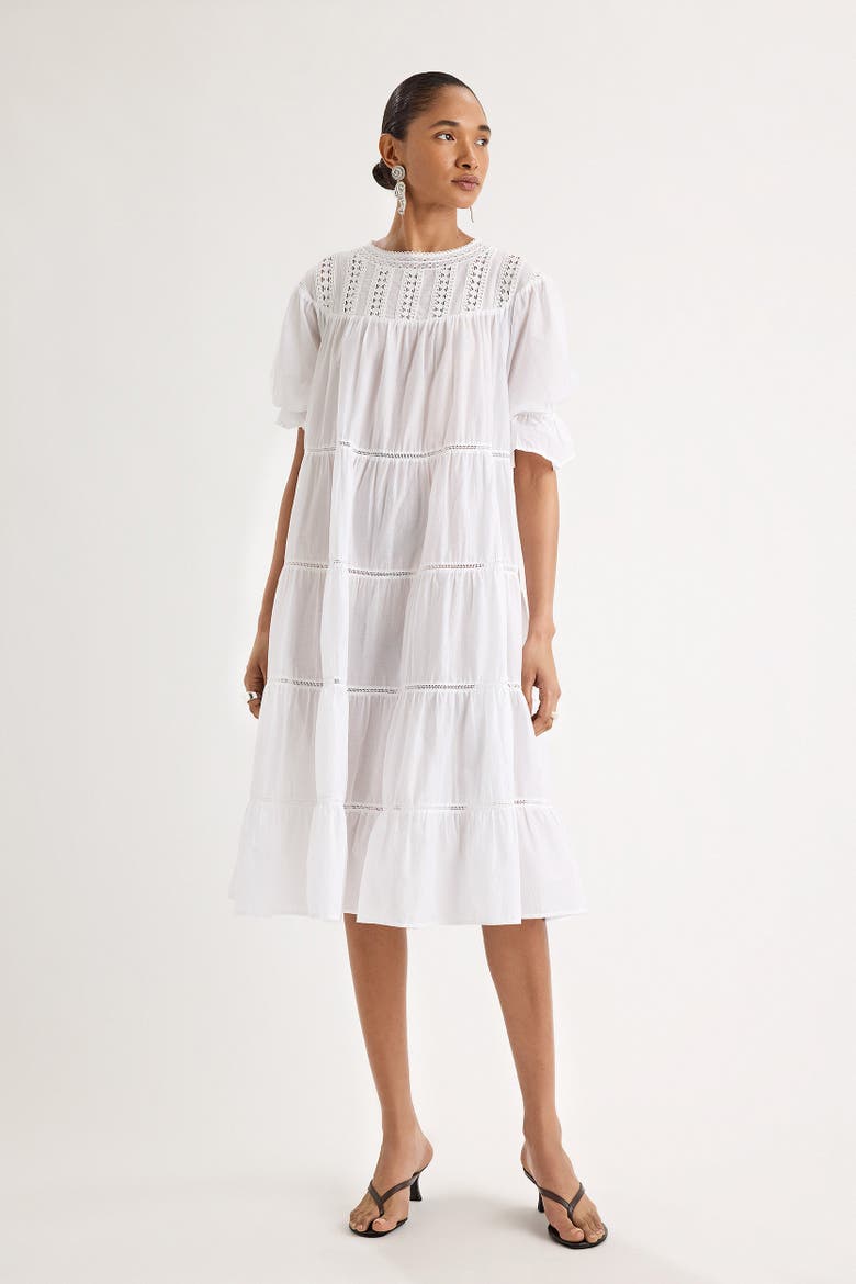 Aurora Dress, Alternate, color, White