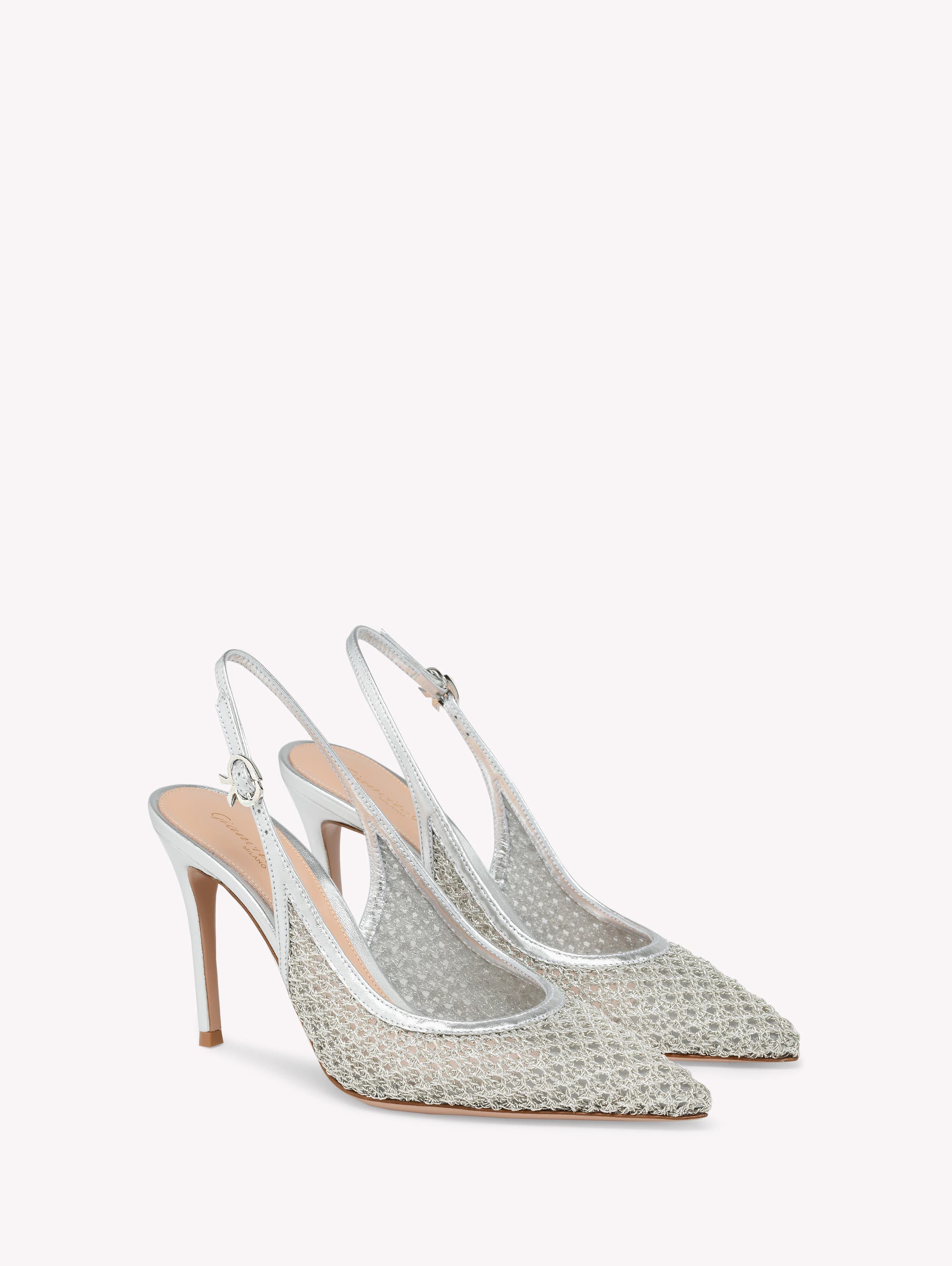 Gianvito Rossi Nikki Pump, Alternate, color, Metallic Silver And Nappa