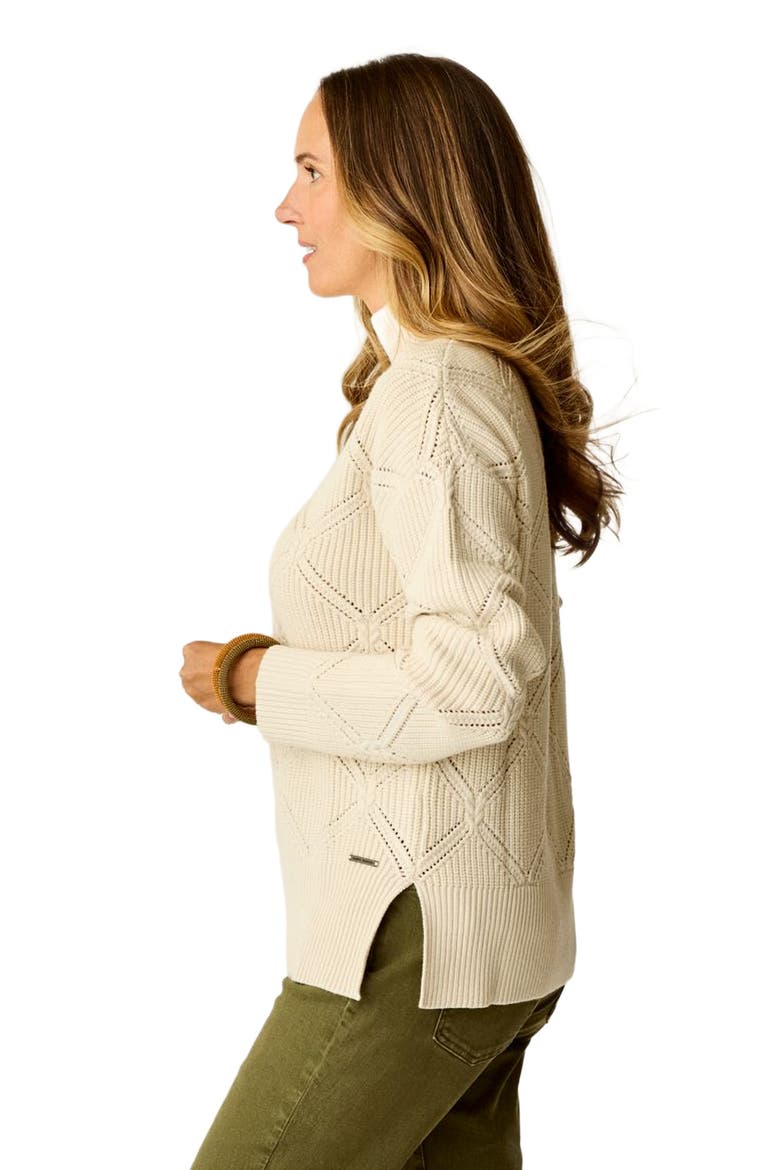 Woodward Allover Sweater, Alternate, color, Birch
