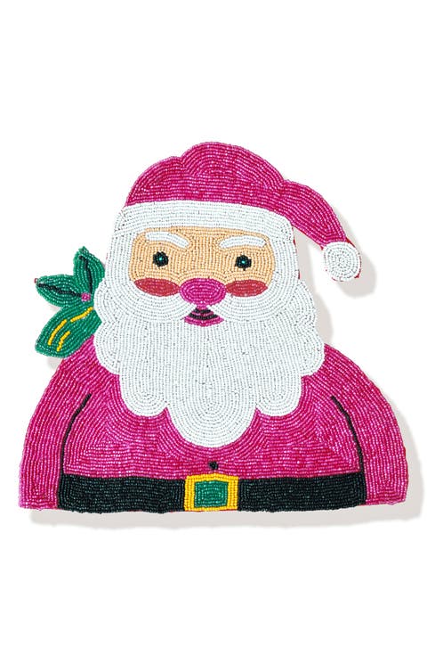 Pink Santa Beaded Placemat