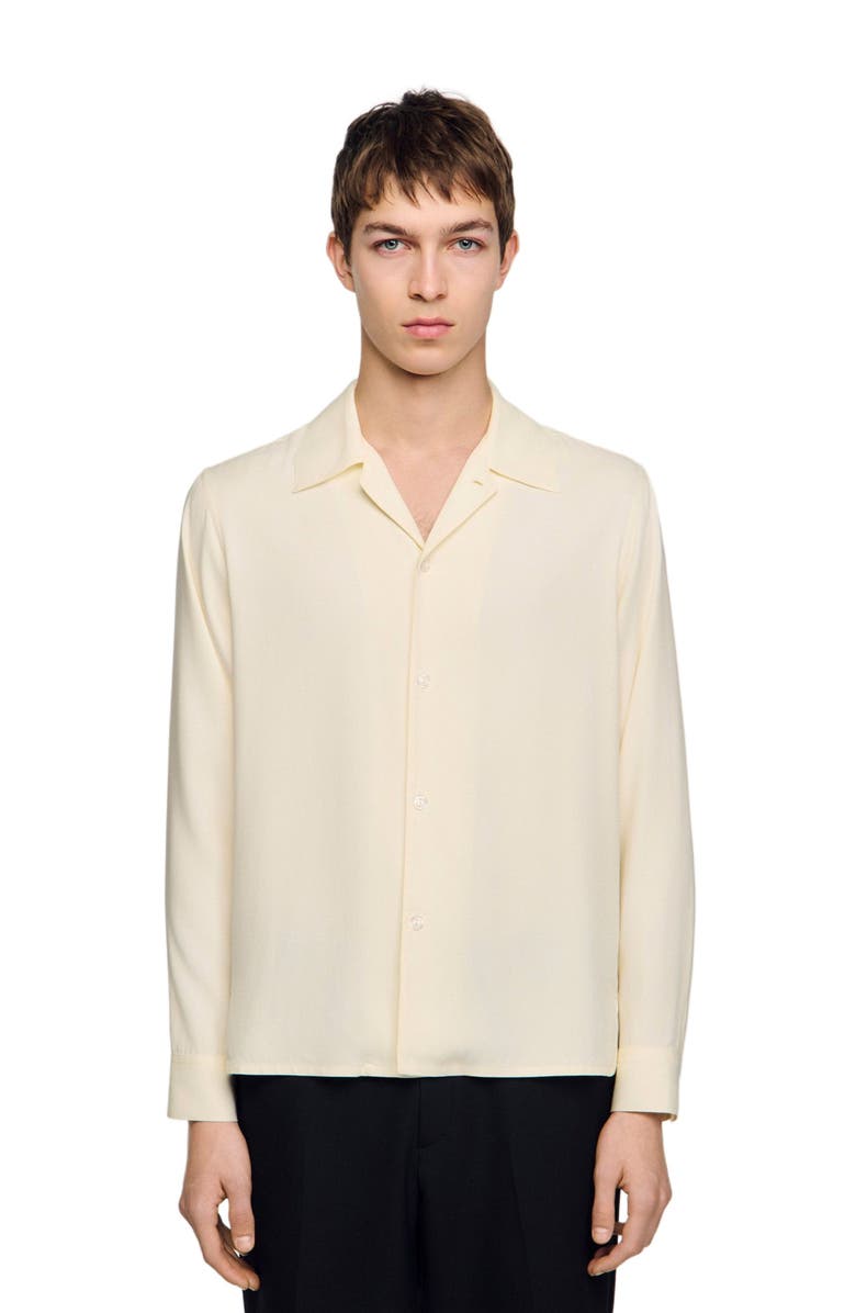 SANDRO Loose-fit shirt, Main, color, White
