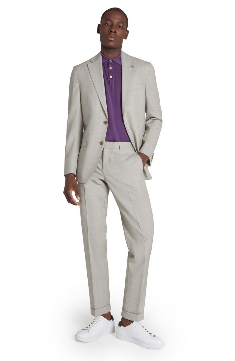 Jack Victor Midland Mélange Wool Suit, Alternate, color, Taupe