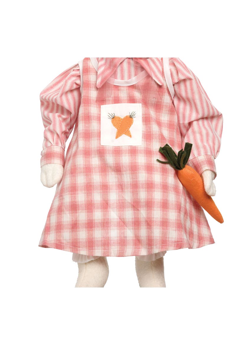Ally Bunny Easter with Carrot Joe Spencer Gathered Traditions Figurine, Alternate, color, Pink