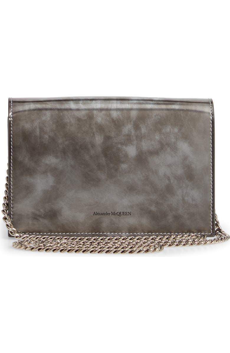 Alexander McQueen Mini Skull Brushed Leather Crossbody Bag, Alternate, color,